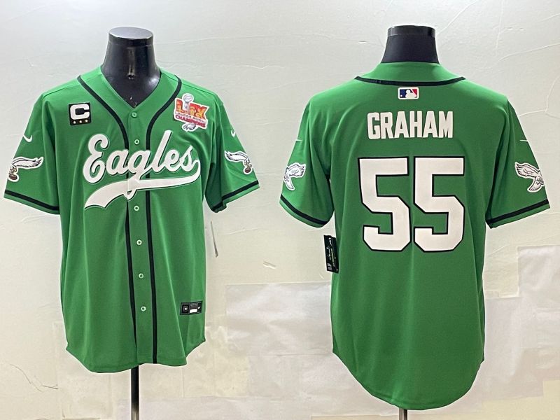 Men Philadelphia Eagles #55 Graham Green three generations Jointly Name 2025 Nike Limited NFL Jersey style 15